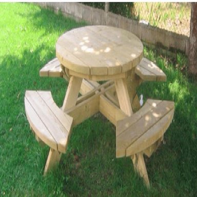 MESA PARQUE JARDIN DMUEBLES SIKA BANCA NATURAL - 1