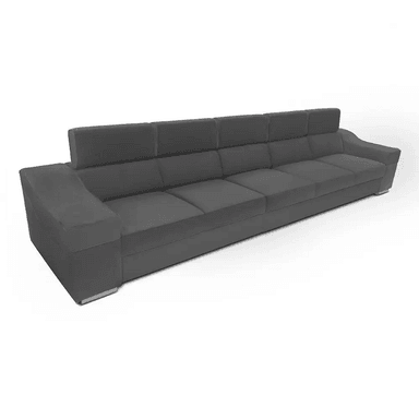 SOFA DMUEBLES SIMBA 5 ASIENTOS GRIS OSCURO