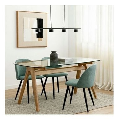 COMEDOR DMUEBLES 4 SILLAS NATURAL PEDRO