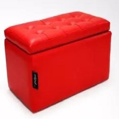 BANQUETA DMUEBLES ROJA ULTRA CUERO ROJO