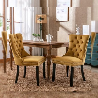 COMEDOR DMUEBLES 2 SILLAS MOSTAZA ITALY