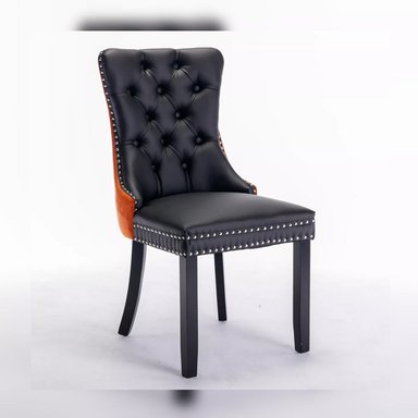 COMEDOR DMUEBLES 2 SILLAS NEGRO ITALY AL DUCO NARANJA - 2