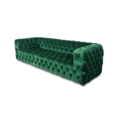 SOFÁ DMUEBLES VERDE OSCURO CHESTERFIELD DELUXE