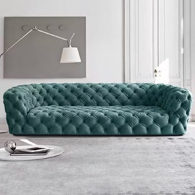 SOFÁ DMUEBLES TURQUESA CHESTERFIELD DELUXE