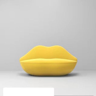 DM SOFA KISS 3 ASIENTOS ULTRACUERO - AMARILLO