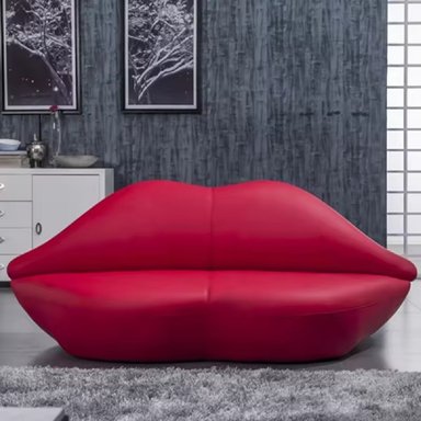 DM SOFA KISS 3 ASIENTOS ULTRACUERO - ROJO
