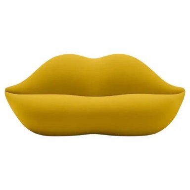 DM SOFA KISS 3 ASIENTOS TELA - AMARILLO