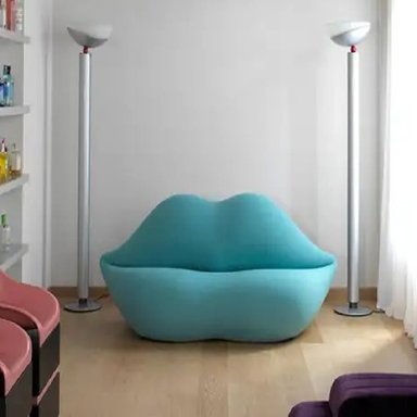 DM SOFA KISS 3 ASIENTOS TELA - CELESTE