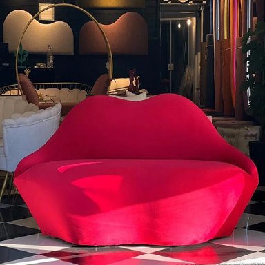 DM SOFA KISS LIPS 2 ASIENTOS TELA - ROJO