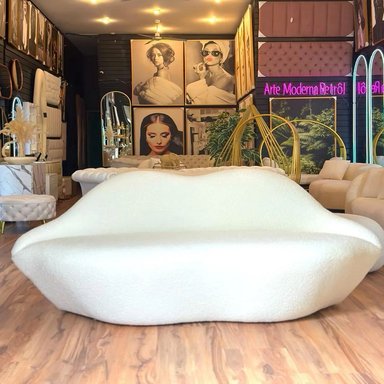 DM SOFA KISS LIPS 2 ASIENTOS TELA - BLANCO