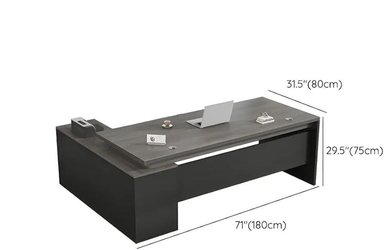 DM ESCRITORIO EJECUTIVO/GERENCIA LYBERTY 180 CM - GRIS - 3