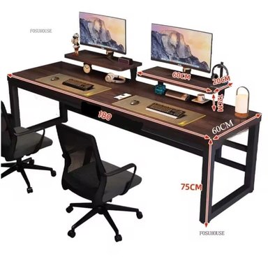 DM ESCRITORIO EJECUTIVO/GERENCIA HOME2 DOBLE - NOGAL/NEGRO