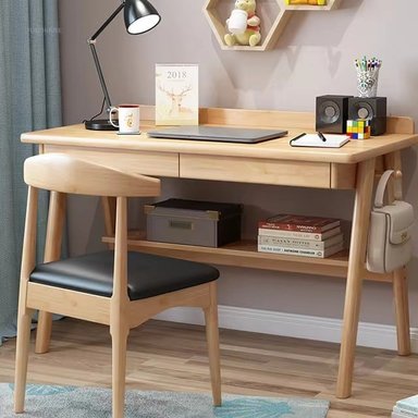 DM ESCRITORIO WORD DE 120 CM + SILLÓN - NATURAL