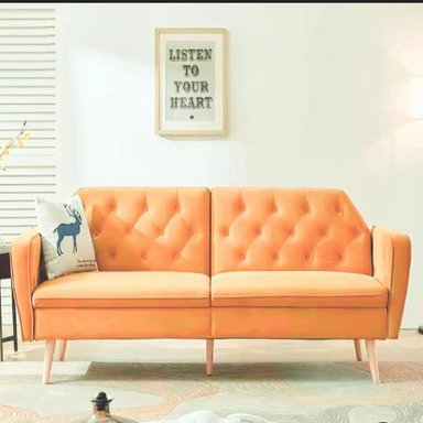 DM SOFÁ CAMA TORY - NARANJA CLARO