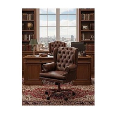 SILLA GERENCIA GIRATORIA OUTLET CYBER MOBILIAR CHESTERFIEL MARRON