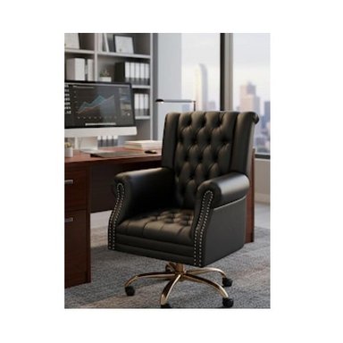 SILLA GERENCIA GIRATORIA OUTLET CYBER MOBILIAR CHESTERFIEL NEGRO