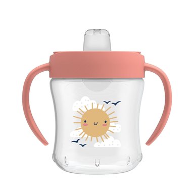 VASO DR. BROWN'S DE TRANSICIÓN CON BOQUILLA SUAVE TC61003 ROSADO 180 ML Ó 6 ONZAS