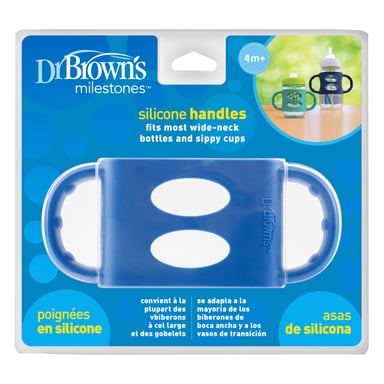 ASAS DR. BROWN'S DE SILICONA BOCA ANCHA AZUL - 2