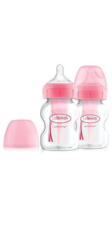 SET X2 BIBERONES POLIPROPILENO 5OZ ROSA OPT+