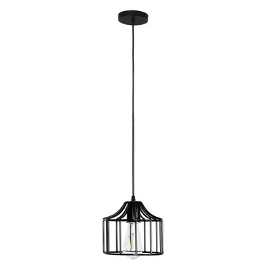 LA ROCHELLI LAMPARA DE TECHO 1 LUZ MOD. JAULA METAL NEGRO