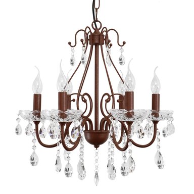 LA ROCHELLI LAMPARA DE TECHO 6 LUCES ROMAN MARRON