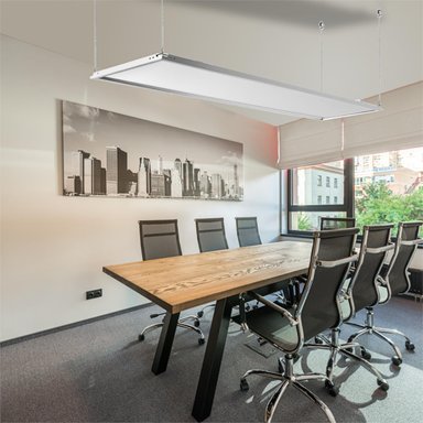 PANEL LED LA ROCHELLI CROMADO RECTANGULAR SUSPENDIDO 40W 120X30CM LUZ BLANCA