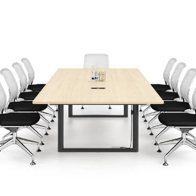 MESA PARA CONFERENCIAS MOBILIARI 250 CM X 120 CM NATURAL ZALMAN - 1