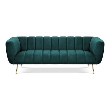 SOFÁ CASA CONCEPTO PERU MELCHOR 3 CUERPOS VERDE ACANALADO GRUESO