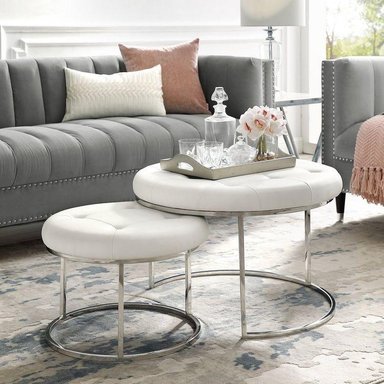 MESA CENTRAL MOVE-CIRCULAR CON MESA AUXILIAR