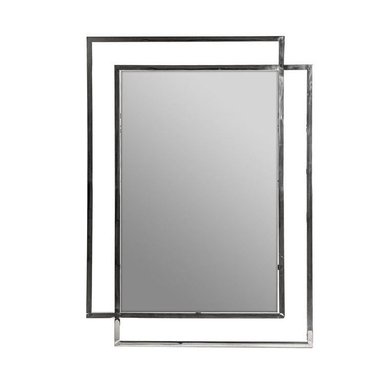 ESPEJO CASA CONCEPTO PERU DOUBLE RECTANGULAR MARCO DE ACERO INOXIDABLE