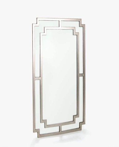 ESPEJO CASA CONCEPTO PERU EDI RECTANGULAR MARCO DE ACERO INOXIDABLE