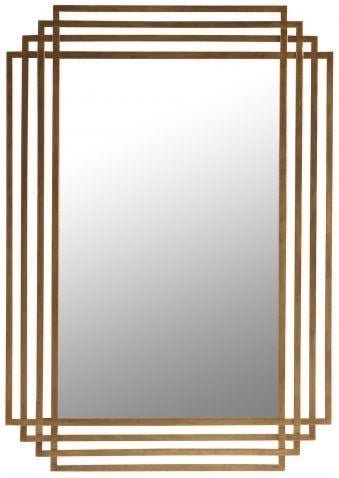 ESPEJO CASA CONCEPTO PERU ALVÀRO RECTANGULAR ACERO INOXIDABLE DORADO MARCO EN ACERO PINTADO AL HORNO