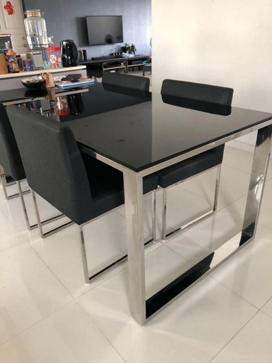 MESA DE COMEDOR CASA CONCEPTO PERU POINT ACERO INOXIDABLE 160X100CM