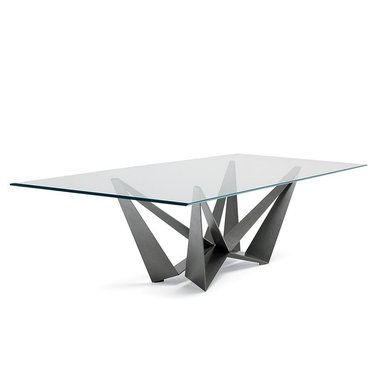 MESA DE COMEDOR CASA CONCEPTO PERU MARIPOSA NEGRO MATE 160X100CM METAL