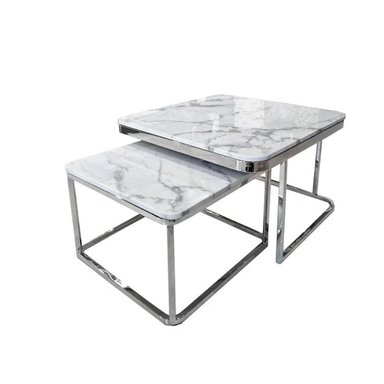 MESA DE CENTRO CASA CONCEPTO PERU BARUK NIDO CUADRADO CON MARMOL