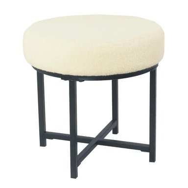 PUFF CASA CONCEPTO PERU TOP REDONDO 40CM X 44CM BLANCO - 2