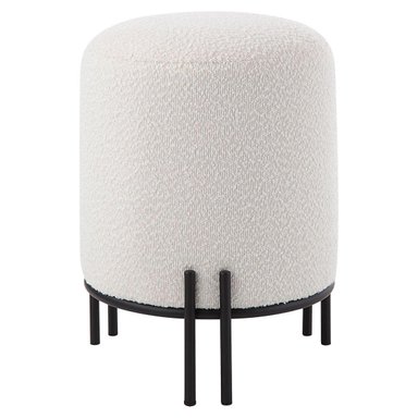 PUFF CASA CONCEPTO PERU MORITA REDONDO 40CM X 44CM BLANCO