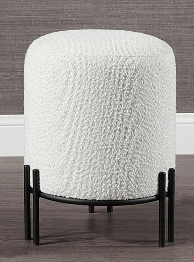 PUFF CASA CONCEPTO PERU MORITA REDONDO 40CM X 44CM BLANCO - 2