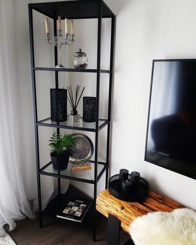 ESTANTE CASA CONCEPTO PERU ANDY NEGRO MATE METAL 170 X 40 X 35 CM