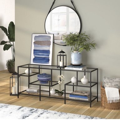 ESTANTE CASA CONCEPTO PERU ABELINO NEGRO MATE METAL 60 X 150 X 40 CM