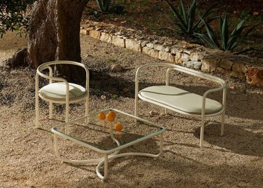 JUEGO TERRAZA CASA CONCEPTO PERU TIPII ACERO INOXIDABLE CREMA