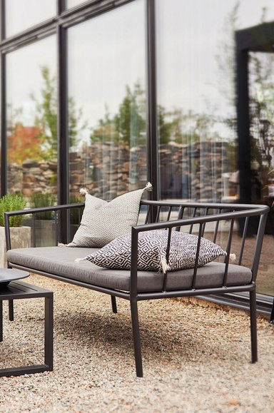 SOFÁ TERRAZA CASA CONCEPTO PERU KATHERINE ACERO INOXIDABLE NEGRO KHATERINE 1 PIEZA