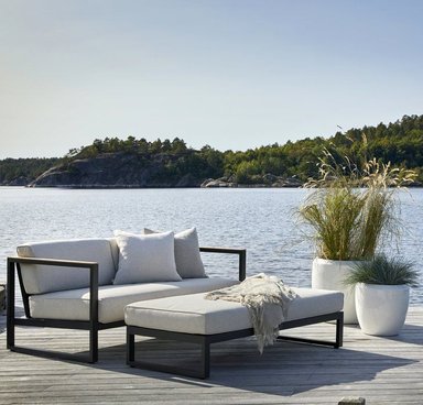 JUEGO TERRAZA CASA CONCEPTO PERU DHANA ACERO INOXIDABLE NEGRO MATE 2 PIEZAS