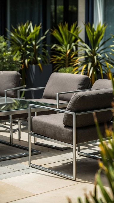 BUTACA CASA CONCEPTO PERU GRETEL ACERO INOXIDABLE ACERO TERRAZA 1 PIEZA