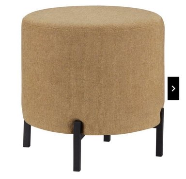 CARMIEL PUFF - REDONDO CON BASE DE METAL NEGRO MATE