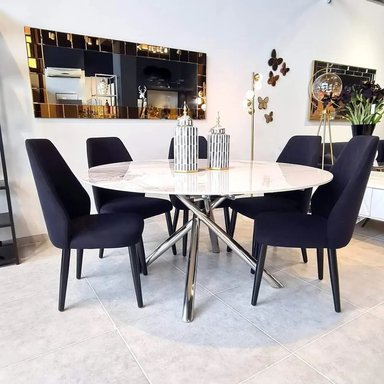 MESA COMEDOR GIULIA DE ACERO INOXIDABLE DE CASA CONCEPTO - 140 X 80 CM