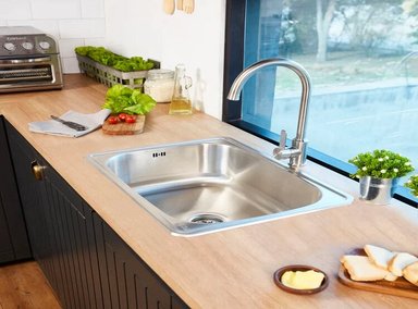 LAVADERO FDV 10085 ACERO MEGA 1C SOBRE CUBIERTA