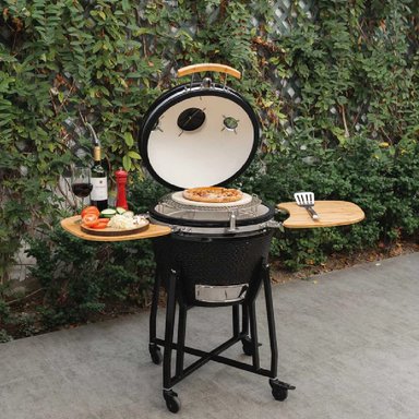 PARRILLA SIMPLE COOK NEGRO BRILLANTE 22" KAMADO TOKIO 22