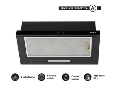 CAMPANA FDV 60 CM TWIN BLACK