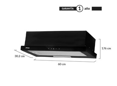 CAMPANA FDV 60 CM TWIN BLACK - 3